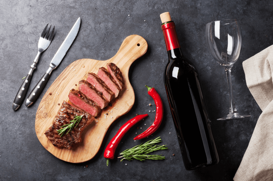 wine pairing steak